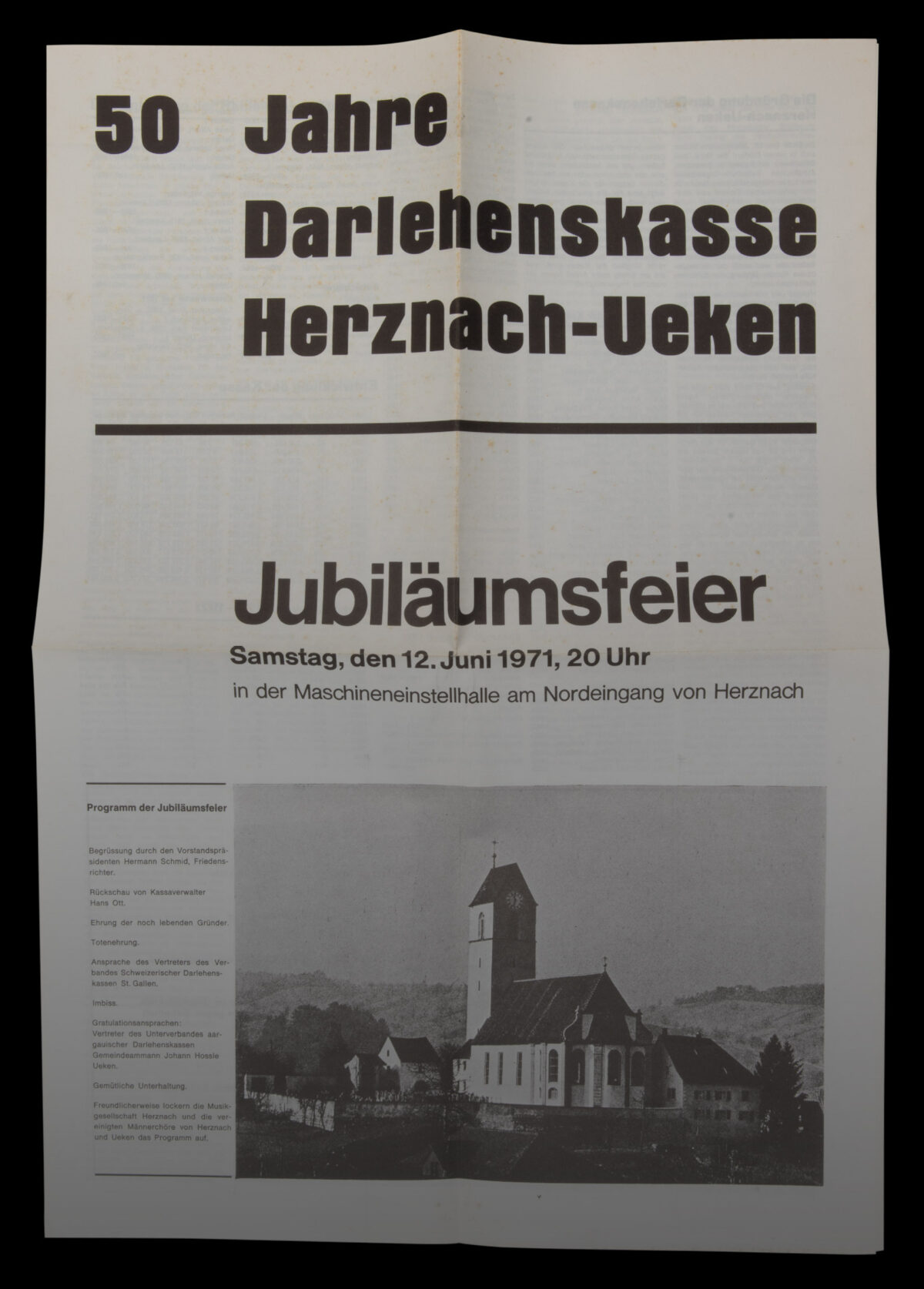 RB Frick Onpager 15 12 6 1971 Jubilaeumsfeier Zeitung
