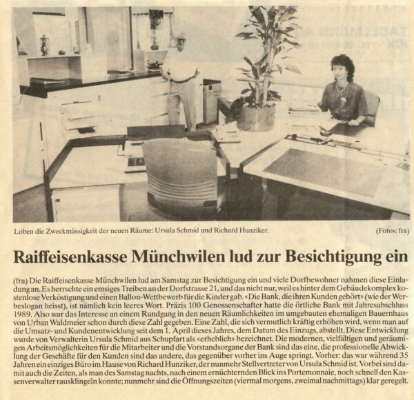 RB Frick Onpager 33 1989 RS Muenchwilen Besichtigung