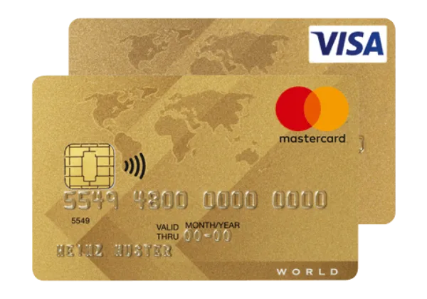 World Mastercard Gold / Visa Card Gold EUR / USD