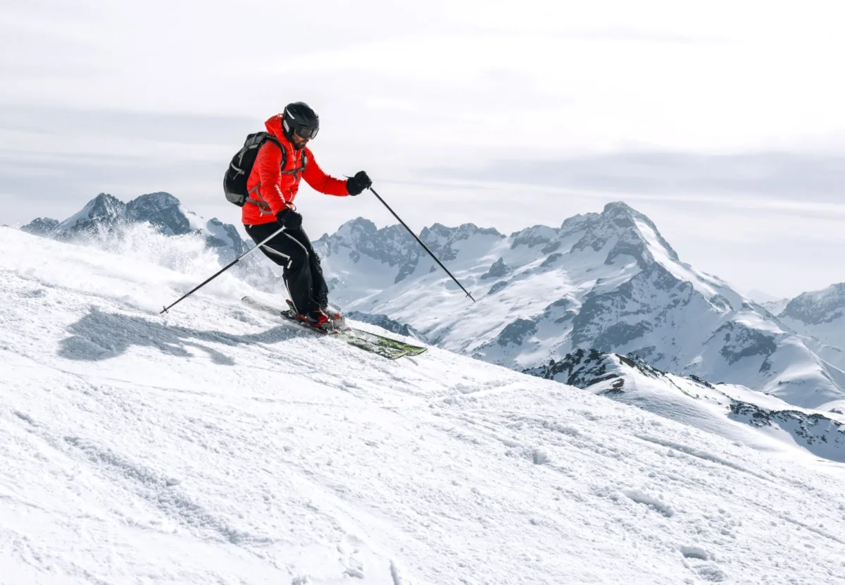 Skifahrer schneesport
